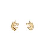 The golden zebra ear studs