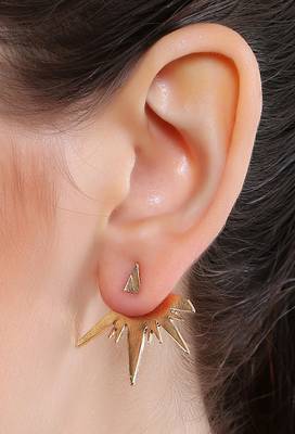 The zig-zag gold ear rings 2