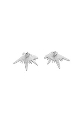 The zig-zag silver ear studs 1