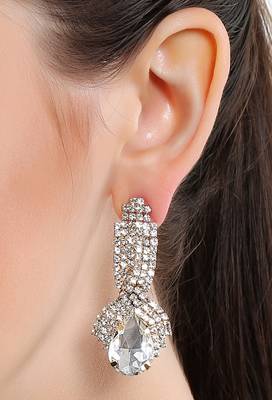 The off white stoned earrings 2