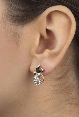 Crystal Kittens Earrings 2