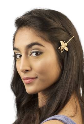 Golden Moth Hair Pin 2