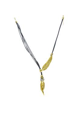 Golden Feather Necklace 1