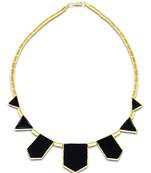 Striking Golden Black  Tribal Necklace