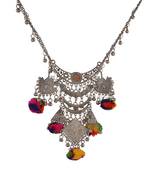 German Silver Pom Pom Banjara Necklace
