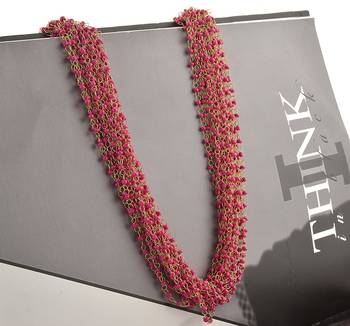 Pink Beaded Multistrand Necklace 1