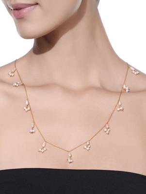 Shell Pearl Delicate Chain Necklace 2