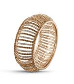 Indian Traditional White Pearl With Lct & White Stone Rose Gold Finishing Bangle