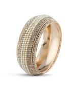 Elegent Design Rose Gold Finish Pearl With Stone Bangle
