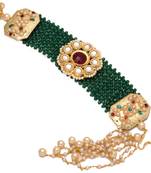 Green Kundan Onyx Braclet