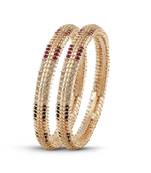 Ethnic Multicolor Stone Rose Gold Finishing Bangle