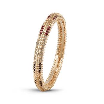 Ethnic Multicolor Stone Rose Gold Finishing Bangle 3