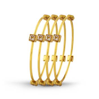 Ethnic Gold Plated Stone 4 Pcs Bangle 1