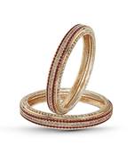 Rose Gold Finishing Exclusive Pink Stone Bangle