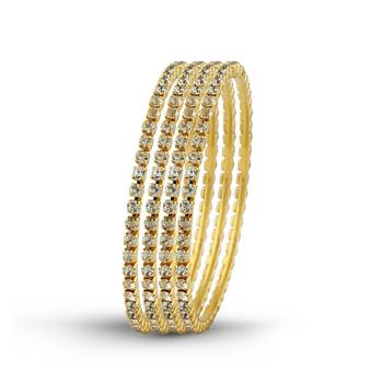 Gold Plated Studded 4 Pcs Bangle 1