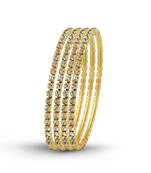 Gold Plated Studded 4 Pcs Bangle