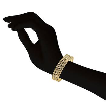Gold Plated Studded 4 Pcs Bangle 2