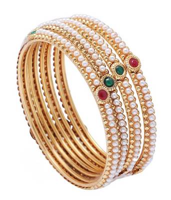 Multicolor pearl bangles-and-bracelets 1