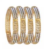 Multicolor pearl bangles-and-bracelets