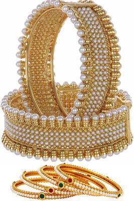 Multicolor pearl bangles-and-bracelets 1