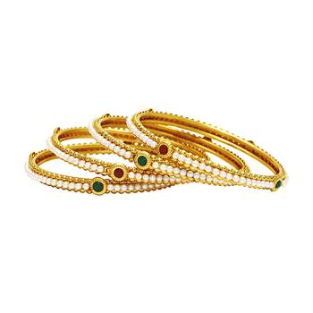 Multicolor pearl bangles-and-bracelets 3