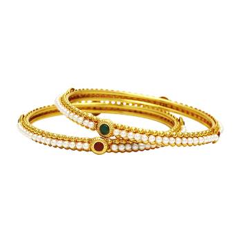 Multicolor pearl bangles-and-bracelets 2