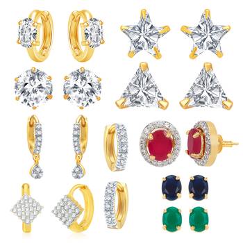 Multicolor cubic zirconia earrings 1