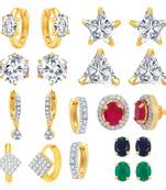 Multicolor cubic zirconia earrings