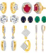 Multicolor cubic zirconia earrings