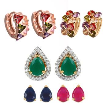 Multicolor cubic zirconia earrings 1