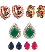 Multicolor cubic zirconia earrings
