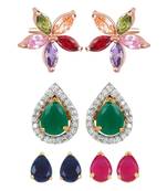 Multicolor cubic zirconia earrings
