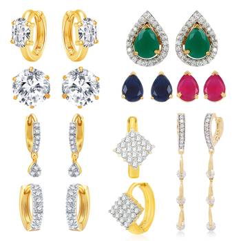 Multicolor cubic zirconia earrings 1
