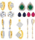 Multicolor cubic zirconia earrings