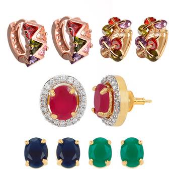 Multicolor cubic zirconia earrings 1