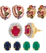 Multicolor cubic zirconia earrings