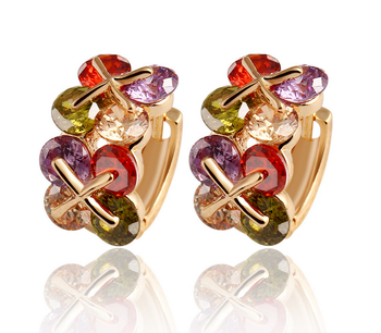 Multicolor cubic zirconia earrings 3