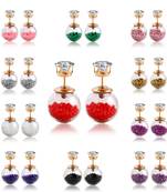Multicolor cubic zirconia earrings