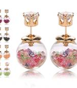 Multicolor cubic zirconia earrings