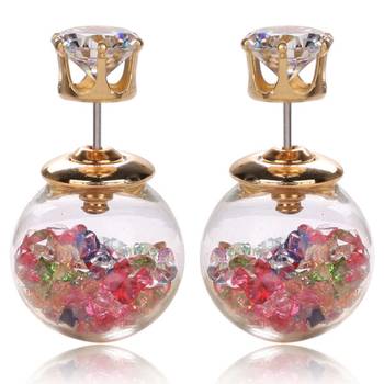 Multicolor cubic zirconia earrings 4