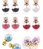 Multicolor cubic zirconia earrings