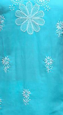 Blue Embroidered Cotton Kurtas And Kurti 4