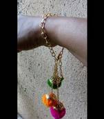Multicoloured Pom Pom Bracelet