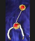 Red Gota And Pom Pom Hathphool