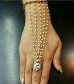 Swarovski Kundan And Pearls Hathphool