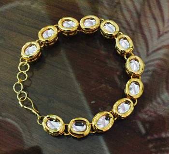 Gold Plated Kundan Bracelet 1
