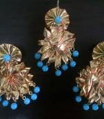 Turquoise Gota Jewellery Set