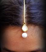 Pearl Drop Kundan Mang Tikka