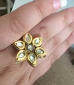 Kundan Flower Cocktail Ring