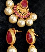 Red Agate Pendant Set